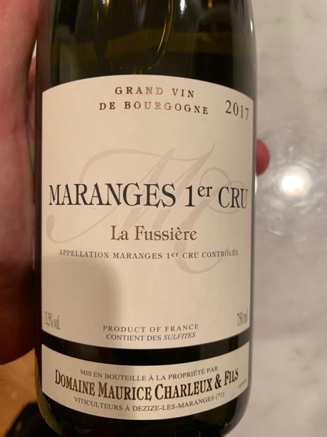 2017 Maurice Charleux Maranges 1er Cru La Fussière Blanc France