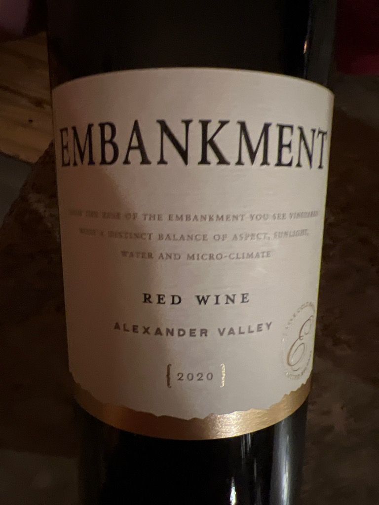 2020 Embankment Red Wine, USA, California, Sonoma County, Alexander