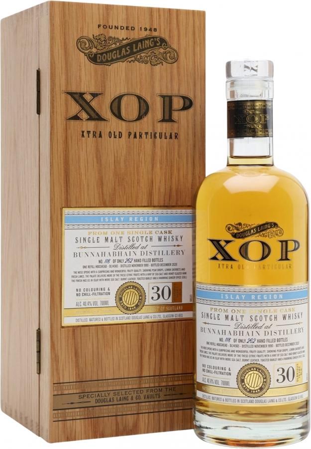Douglas Laing XOP 30年 Bunnahabhain 700ml 1990 Bunnahabhain 30 Year Old Douglas Laing XOP Xtra Old