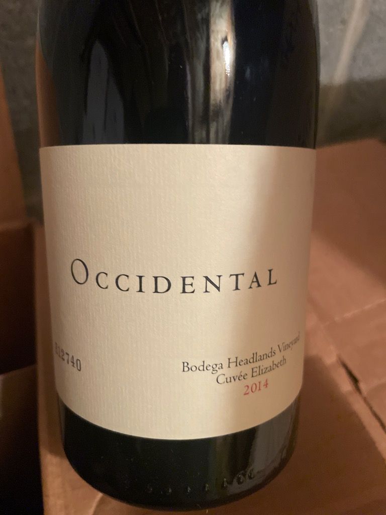 ファッション特集 2014 Occidental Pinot Noir Cuvée Elizabeth Bodega Headlands ワイン