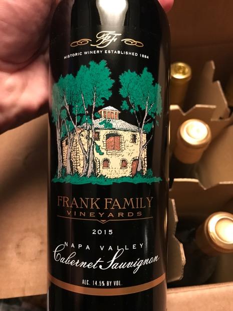 2015 Frank Family Vineyards Cabernet Sauvignon Usa California Napa Valley Calistoga Cellartracker