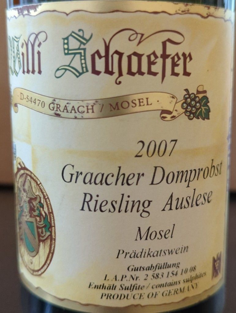 2010 Willi Schaefer Graacher Domprobst Riesling Auslese 10 Germany