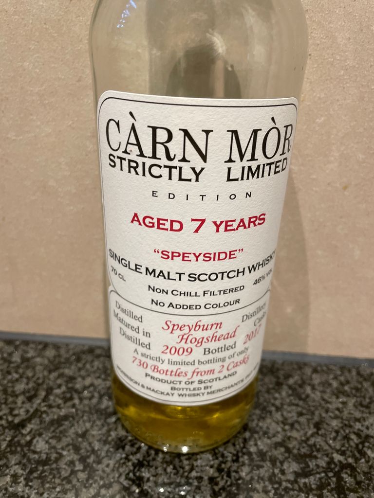 2008 Speyburn 7 Year Old Càrn Mòr Strictly Limited Edition Single Malt ...