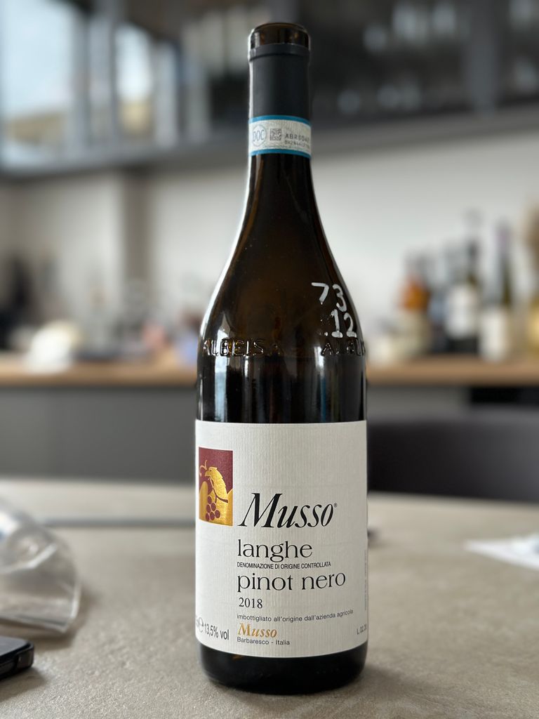 Musso Italy. Sign 2018 Musso Langhe Pinot Nero, Italy, Piedmont, Langhe, Langhe DOC ...