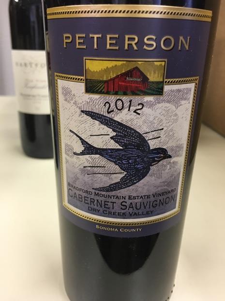 2012 Peterson Winery Cabernet Sauvignon Bradford Mountain Estate ...