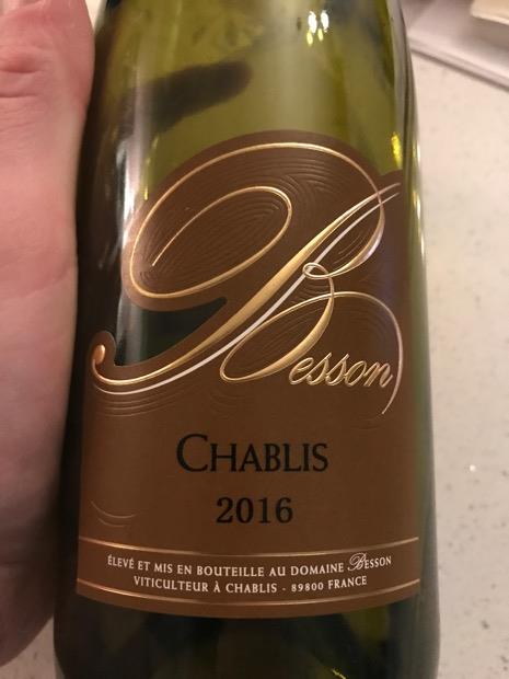 2016 Domaine Adrien Besson Chablis, France, Burgundy, Chablis ...