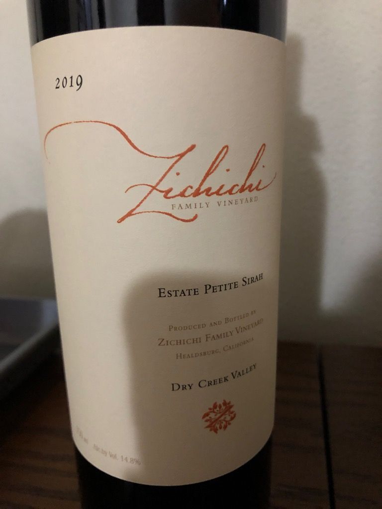 2019 Zichichi Family Vineyard Petite Sirah Estate, USA, California