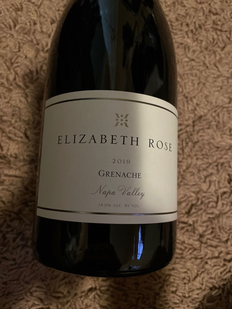2019 Elizabeth Rose Grenache, USA, California, Napa Valley, Oakville