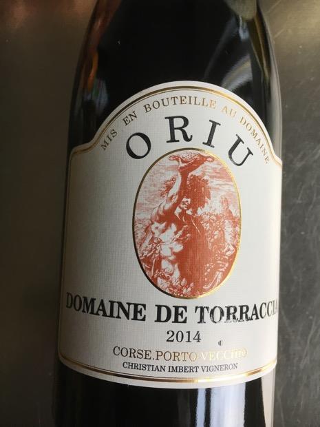 2014 Domaine de Torraccia Vin de Corse Porto Vecchio Oriu, France ...