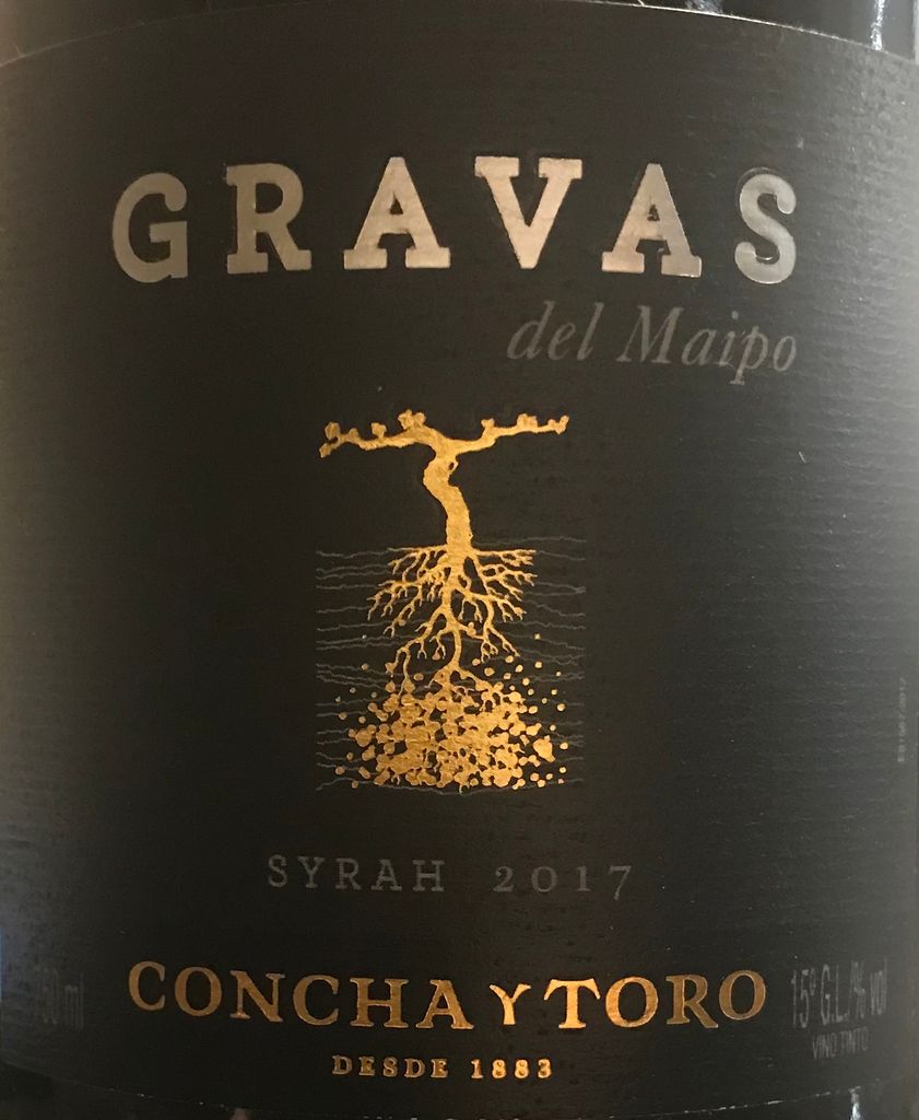 2017 Concha y Toro Syrah Gravas del Maipo - CellarTracker
