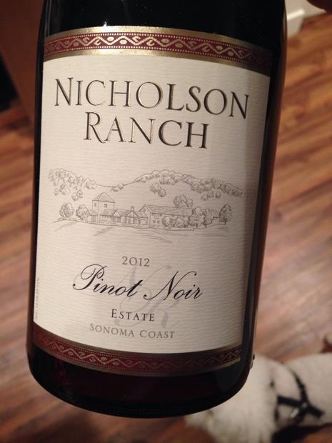 Nicholson Ranch Wine 2012 Nicholson Ranch Pinot Noir Estate Sonoma Valley, USA, California ...