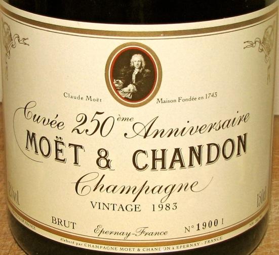 1983 Moët & Chandon Champagne 250th Anniversary Cuvee - CellarTracker