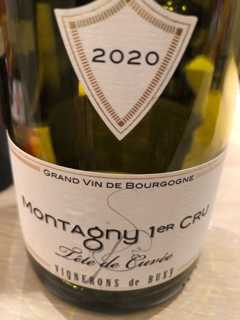 2020 Vignerons De Buxy Montagny 1er Cru Tête De Cuvée, France, Burgundy ...