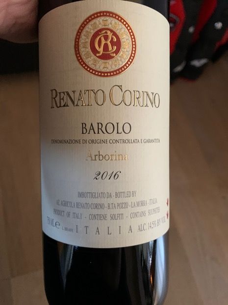 2016 Renato Corino Barolo Arborina Italy Piedmont Langhe Barolo