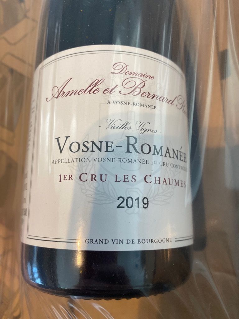 2019 Domaine Armelle et Bernard Rion Vosne-Romanée 1er Cru Les Chaumes ...