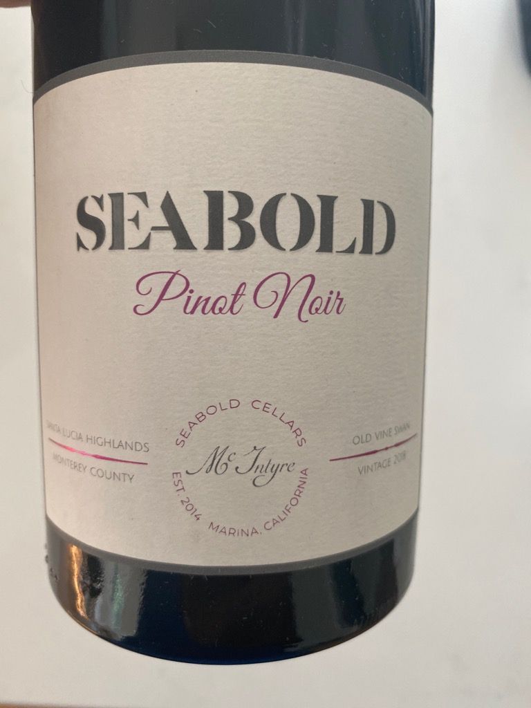 2018 Bold Wine Co Seabold Pinot Noir Santa Lucia Highlands Usa California Central Coast Santa Lucia Highlands Cellartracker
