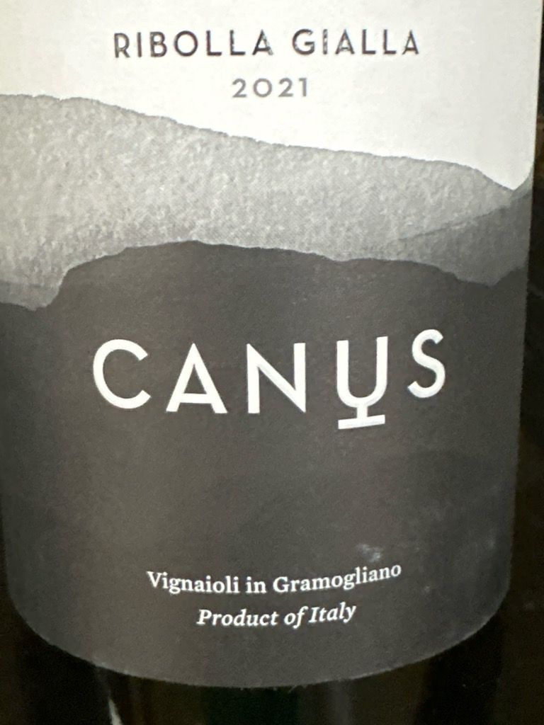 Miani Ribolla 2021 Canus Friuli Colli Orientali Ribolla Gialla, Italy, Friuli-Venezia ...