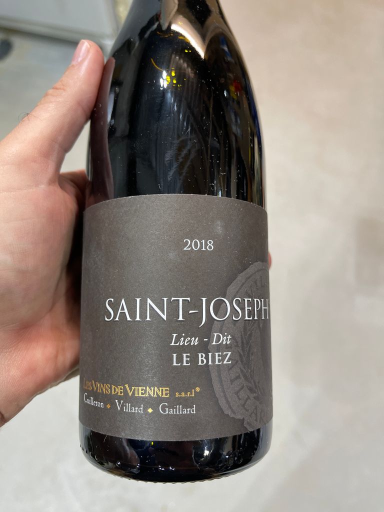2018 Les Vins de Vienne St. Joseph Le Biez, France, Rhône, Northern Rhône, St. Joseph