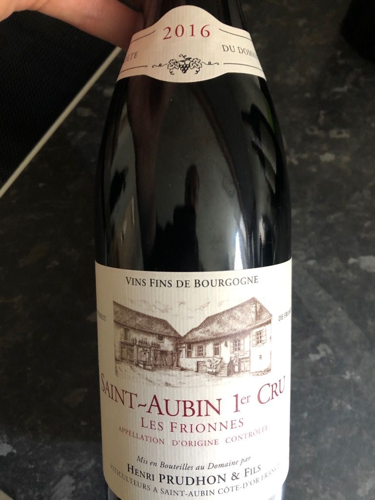 2016 Henri Prudhon & Fils SaintAubin 1er Cru Les Frionnes, France