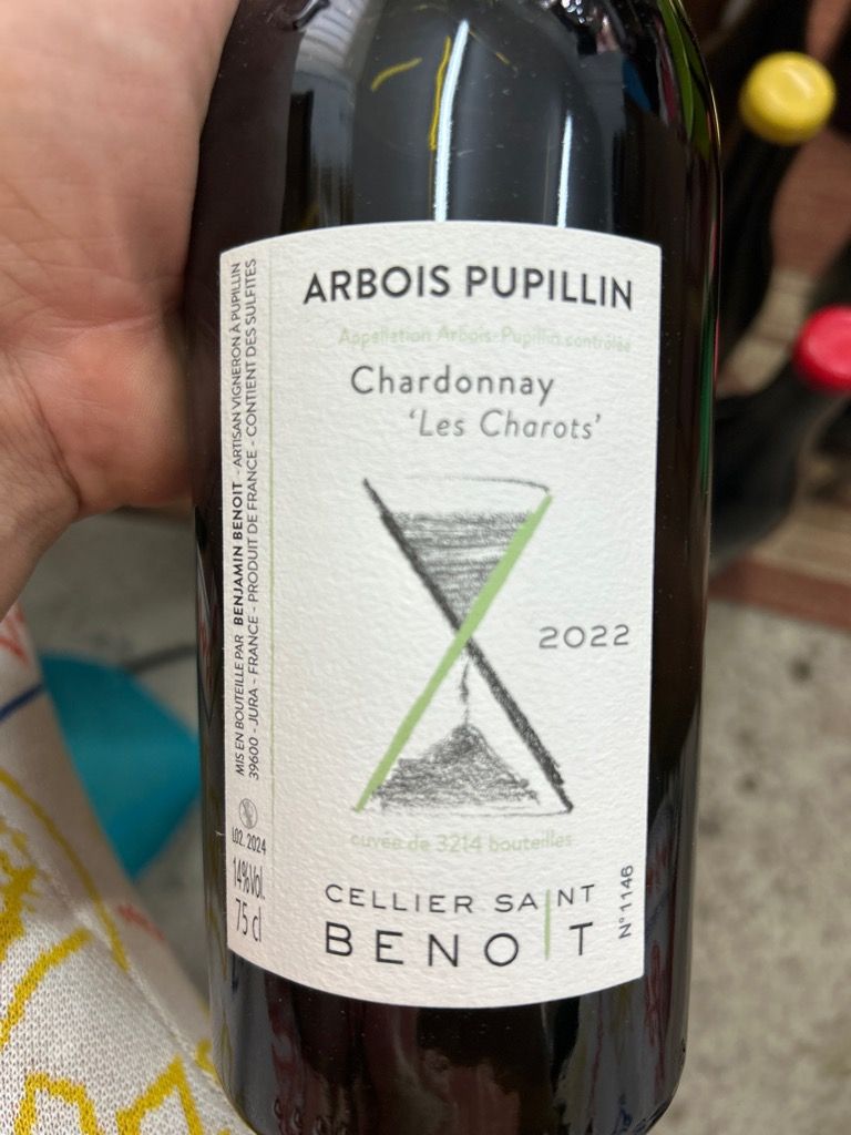2022 Cellier Saint Benoit Chardonnay Arbois Pupillin Les Charots