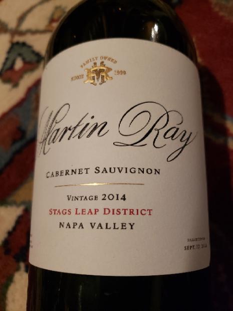Martin ray stags leap district Cabernet Sauvignon glass 750ml (729722001958)