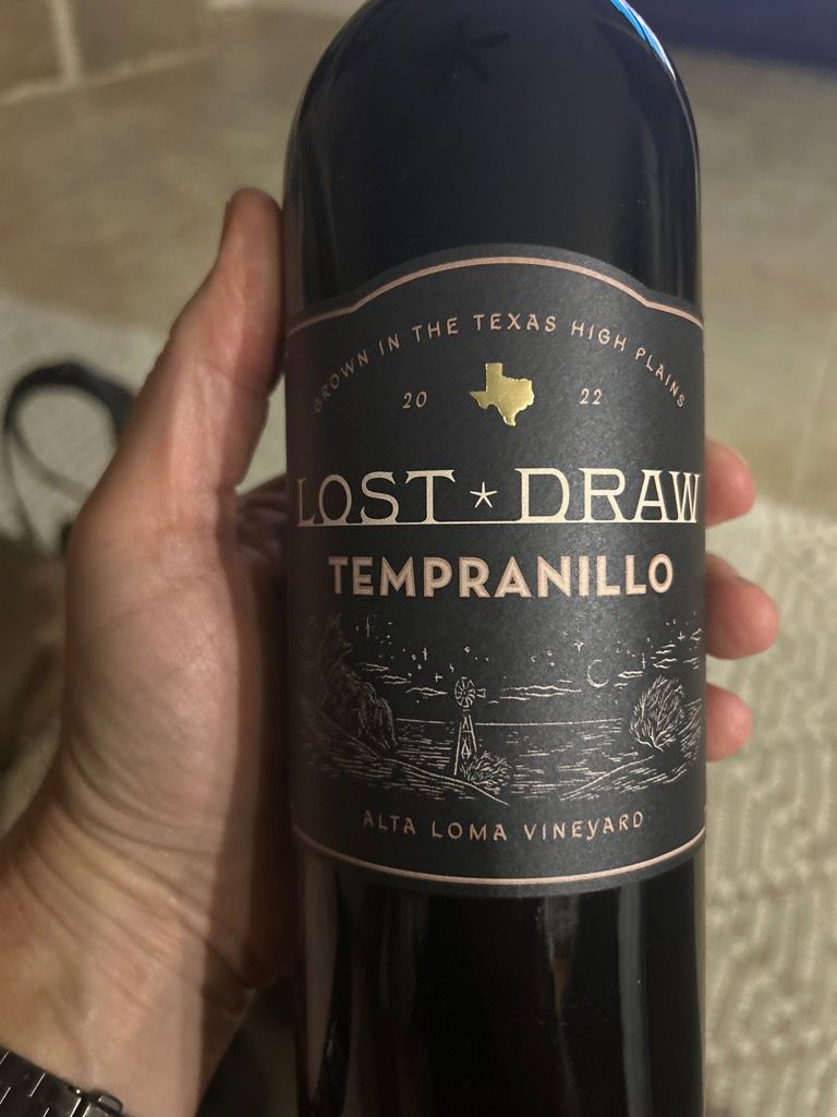 2022 Lost Draw Cellars Tempranillo Alta Loma Vineyard, USA, Texas ...
