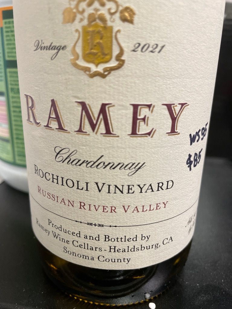 Ramey Rochioli Vineyard Chardonnay 2016 Bevan Cellars Ritchie