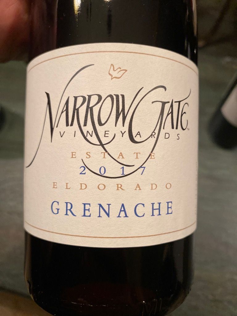 2018 Narrow Gate Vineyards Viognier Estate, USA, California, Sierra