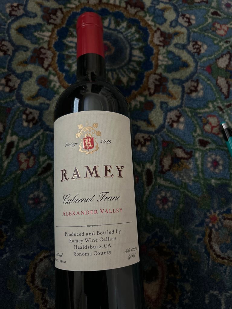 2019 Ramey Cabernet Franc, USA, California, Sonoma County, Alexander ...