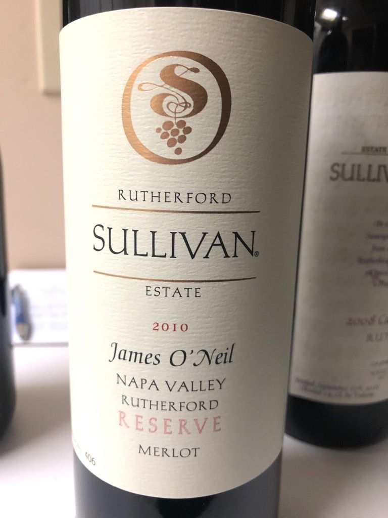 2018 Sullivan Vineyards Merlot James O'Neil Reserve, USA, California
