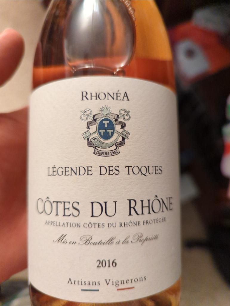 2016 Rhonéa Côtes du Rhône Légende des Toques, France, Rhône, Southern Rhône, Côtes du Rhône
