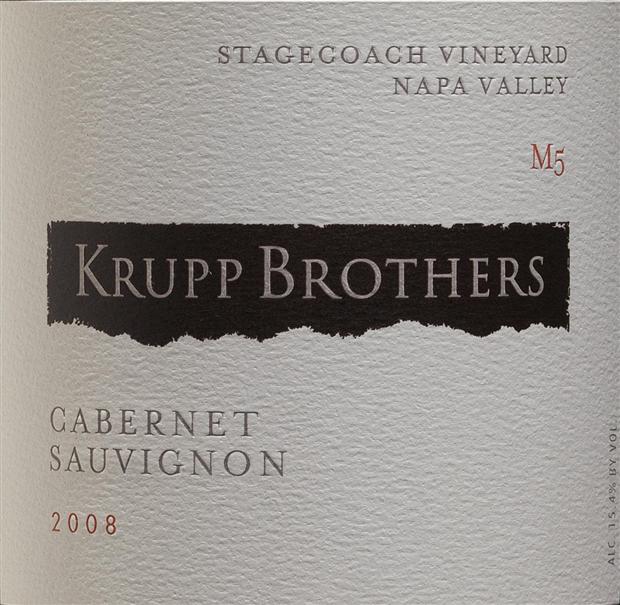 2008 Krupp Brothers Estates Cabernet Sauvignon M5 Stagecoach Vineyard ...