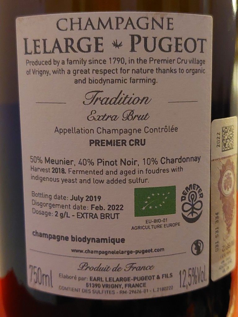 N.V. Lelarge-Pugeot Champagne Tradition Extra Brut - CellarTracker