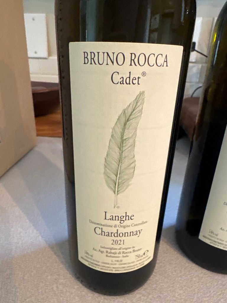 2022 Bruno Rocca Langhe Chardonnay Cadet, Italy, Piedmont, Langhe ...