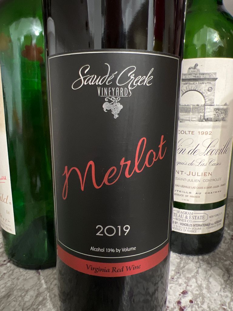 2019 Saude Creek Vineyards Merlot New Kent County, Virginia, USA ...