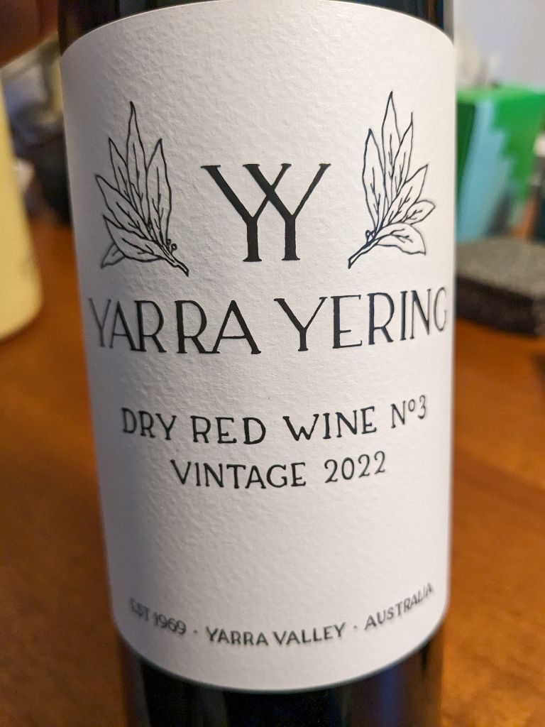 2022 Yarra Yering Dry Red N°3 - CellarTracker