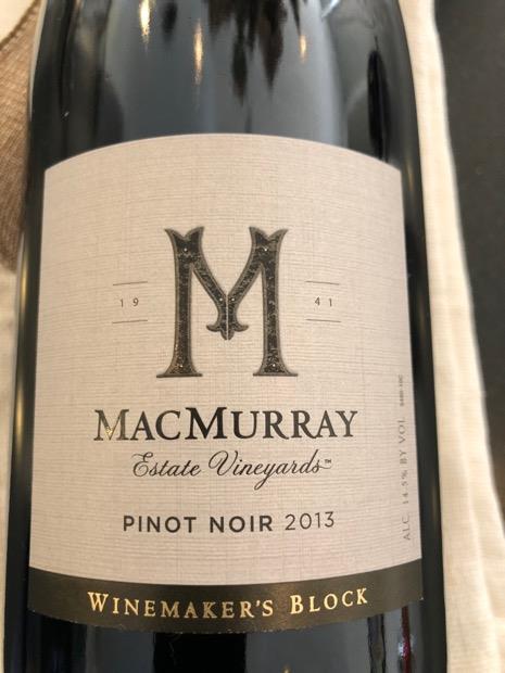 2013 MacMurray Ranch Pinot Noir Winemaker's Block Selection Russian ...