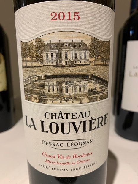 2015 Château La Louvière Blanc France Bordeaux Graves Pessac