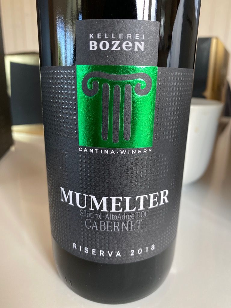 2018 Kellerei Bozen / Cantina Bolzano Cabernet Riserva Mumelter, Italy ...