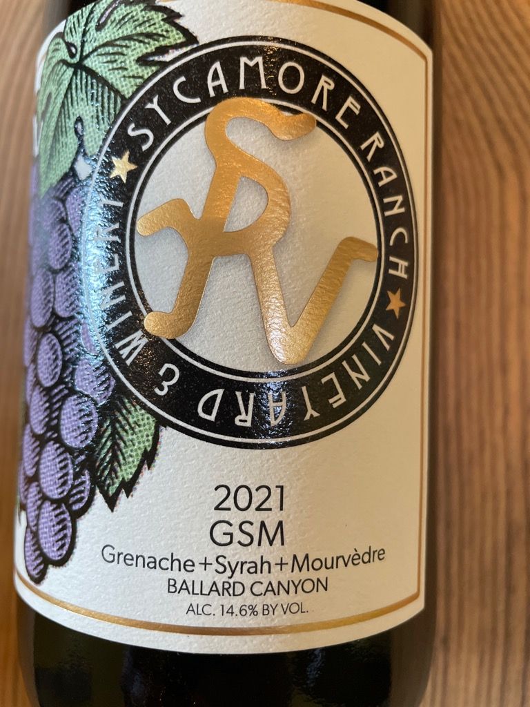 2022 Sycamore Ranch Vineyard & Winery GSM, USA, California, Central ...