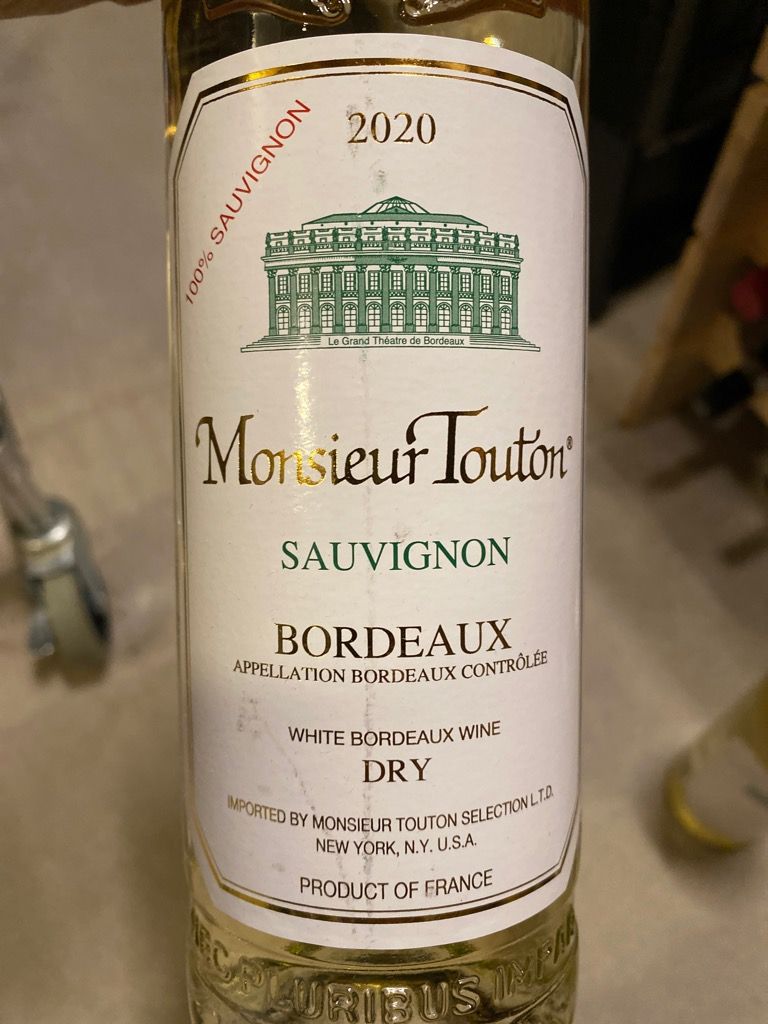 2020 Monsieur Touton Blanc, France, Bordeaux - CellarTracker