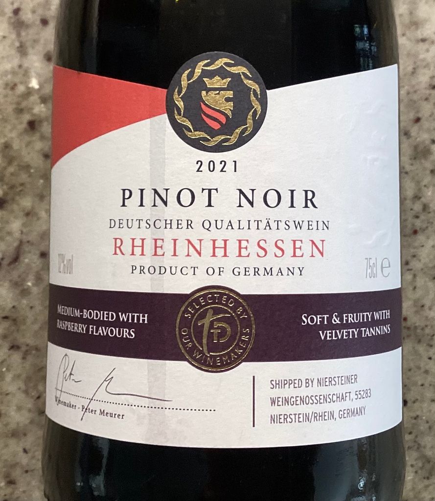 2021 Sainsbury's Pinot Noir Taste the Difference, Germany, Rheinhessen
