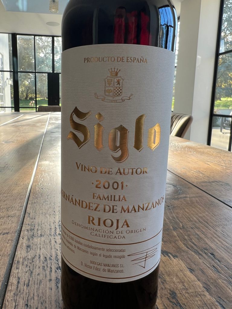 2001 Bodegas Manzanos Rioja Siglo Vino de Autor - CellarTracker