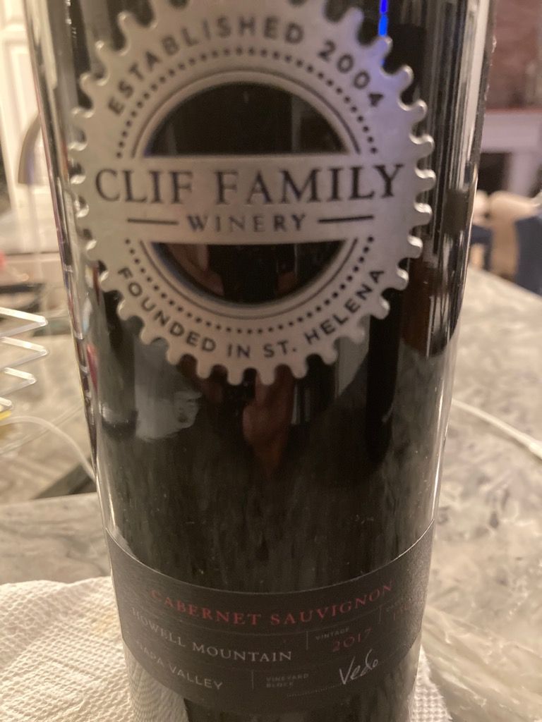 2017 Clif Family Winery Cabernet Sauvignon Cima, USA, California, Napa ...