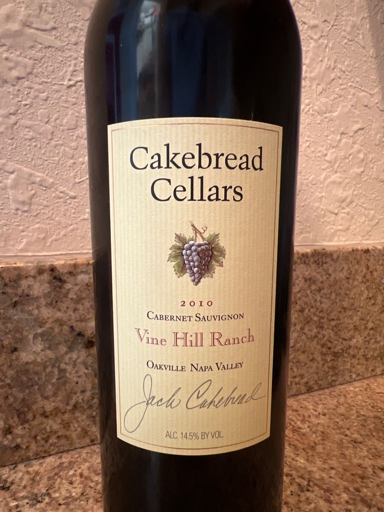 2010 Cakebread Cellars Sauvignon Vine Hill Ranch, USA