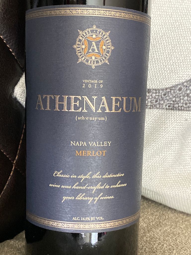 2020 Athenaeum Merlot, USA, California, Napa Valley CellarTracker