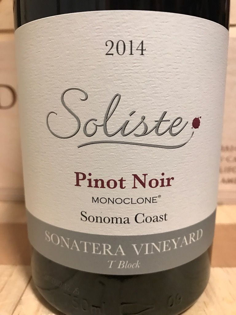 2013 Soliste Cellars Pinot Noir Sonatera Vineyard CellarTracker