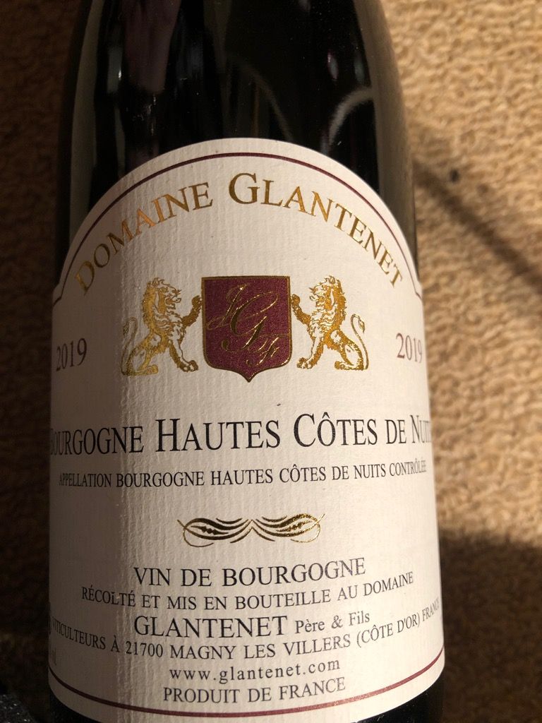 2019 Domaine Glantenet Bourgogne Hautes-Côtes de Nuits - CellarTracker