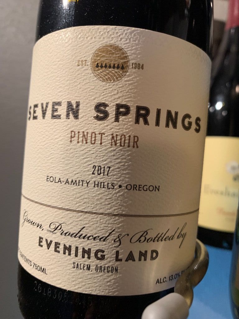 2017 Evening Land Vineyards Pinot Noir Seven Springs Vineyard, USA ...