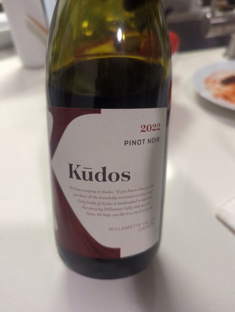 2022 NW Wine Company Pinot Noir Kudos, USA, Oregon, Willamette Valley